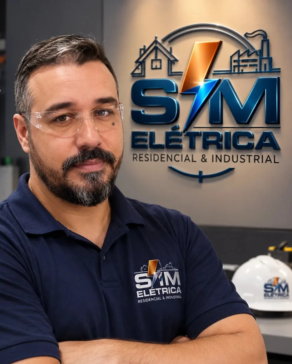 Everton, da SM Elétrica Indaiá, na oficina da empresa